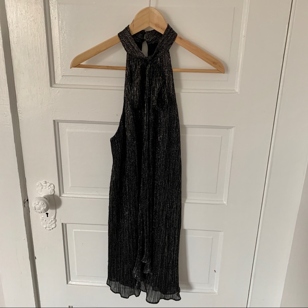 Zara Silver and Black Sparkly Dress